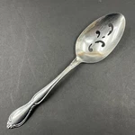 Oneida Strathmore Deluxe Pierced Serving Spoon Stainless Flatware Silverware. Fixed Price $6.00.