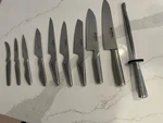 Global Knife Set Yoshikin Stainless Steel Professional Made Japan. Fixed Price $385.00.