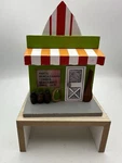 Vintage 1985 The Beachcombers Surf & Sail Shop Wooden Hut Coaster Set 6PC. Fixed Price $15.00.