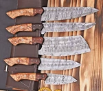 Handmade Forged Damascus Steel Chef Knife Set Kitchen Knives. Fixed Price $109.00.