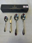 Waterford Ballet Ribbon Fine Flatware New Box And Plastic Hostess Set. Fixed Price $85.00.