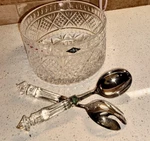 Godinger By Shannon 8.5 Inch Dublin Lead Crystal 3 Piece Salad Bowl Set Nib. Fixed Price $56.00.