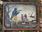 Mid Century B. D'arte F. Conz Wood Panel Painting - Print 18.5 X 14.25". Fixed Price $25.00.