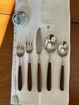 Vintage Lauffer Towle Palisander Mcm Flatware 5 Pc Dinner Setting. Fixed Price $71.49.