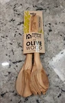 Natural Home Set Of 2 Olive Wood Salad Servers. Spoon/ Fork. New. Fixed Price $8.00.