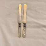 Antique American Silver Co World Brand Mother Of Pearl Butter Knives Set Two. Fixed Price $42.00.