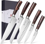 Keemake Kitchen Knife Set 5 Professional Chef Knives. Fixed Price $161.71.