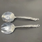 Set 1990 Arthur Court Elephant Salad Servers Fork & Spoon Aluminum Metal. Fixed Price $17.50.