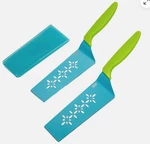 Kuhn Rikon Slice & Serve Knives Set Of 2 With Sheaths K65363. Fixed Price $35.88.