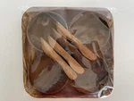 Vintage Wooden 8 Serving Dish W/ 4 Bowl Set & Spreader Knives 9 Pcs Thailand. Fixed Price $8.97.