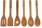 Lipper International 826 Bamboo Wood Kitchen Tools 6-PIECE Set Mesh Bag. Fixed Price $25.45.