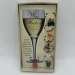 Halloween Wine Glass Charms Set Of 6 Boston Warehouse Bat Candy Corn Cat Ghost. Fixed Price $9.99.