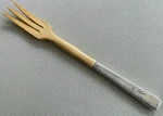Salad Serving Fork Wooden Tines 1938 Oneida Prestige Grenoble Silverplate. Fixed Price $49.99.