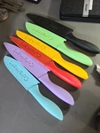 Cuisinart Ceramic Coated Knife Set 502355, 0718 Good Condition 6 Knives Total. Fixed Price $14.99.
