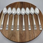 Oneida Coronation Community Silverplate Set Of 8 Tea Spoons 1936 Flatware. Fixed Price $24.90.