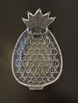 Godinger Crystal Shannon Collection Pineapple Hospitality Server 14" X 7 3/4". Fixed Price $20.00.