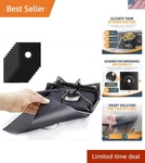 Durable Non-stick Gas Stove Burner Liners 10 Pack, Heat Resistant & Easy Clean. Fixed Price $17.99.