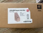 Zwilling White-colored Beechwood Upright Magnetic Knife Block New. Fixed Price $80.00.