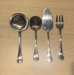 Cambridge Stainless Steel Serving Utensils 4-PIECE Set. Fixed Price $31.99.