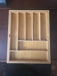 Bamboo Expandable Cutlery Tray Desk Drawer Organizer Kitchen Office 13X16-23X16. Fixed Price $21.00.