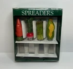 Boston Warehouse Stainless Cheese Butter Spreader Knives - Vegetables Set Of 4. Fixed Price $12.30.