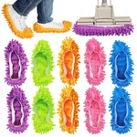 10 Pcs Shoes Cover Duster, Washable Mop Slippers For Floor Cleanin.... Fixed Price $14.00.