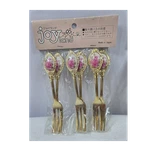 Joyland Made In Japan Victorian Floral Rose Gold Fork & Spoon Set 6PC/3. Fixed Price $24.99.