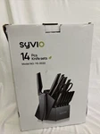 Syvio Knife Sets For Kitchen With Block, 14 Piece YS-2022. Fixed Price $32.99.