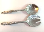 Vintage 1999 Arthur Court Elephant Animals Aluminum Salad Serving Set Spoon/fork. Fixed Price $15.95.