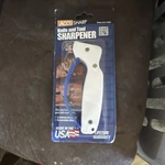 Accusharp Knife & Tool Sharpener Manual Reversible Blade White Blue. Fixed Price $14.84.