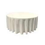 La Linen TCPOP120R-IVORYP25 Polyester Poplin Tablecloth, In. Round. Fixed Price $17.00.