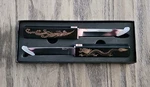 Double Knife Set, Dragon Engraved For Peeling, Slicing, Trimming, Etc..... Fixed Price $24.99.
