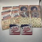 Vfw Home Of The Free American Patriotic Square Drink Cardboard Coasters Lot 14. Fixed Price $9.99.