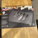 Taylors Eye Witness, Brooklyn Chrome, Slate Cheese Board, 4 Piece Knife Set Nib. Fixed Price $14.50.