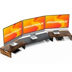 Ergofocus Triple Stand Riser, Extra Long Lift For 3 Monitors,.... Fixed Price $61.27.