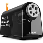 Afmat Electric Pencil Sharpener For Classroom, 6 Holes, Heavy Duty Black. Fixed Price $37.99.