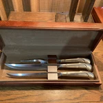 Amway Blair House 3-PC Stainless Steel Knife Carving Set Wood Box. Fixed Price $24.99.
