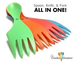 4 Pack Reusable Sporks Plastic Camping Utensils Lunchbox Teachers Gifts. Fixed Price $10.99.