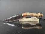 Wicked Translucent Obsidian Knife Primitive Living Stone Tools Black Powder Hunt. Fixed Price $300.00.