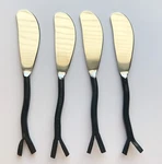 New Steel Twig Branch Cocktail Spreaders Set Of Rustic Finish 4.5" Long. Fixed Price $14.90.