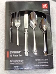 New Ja Henckels Zwilling 18/10 Stainless Flatware Province 45 Pc Set. Fixed Price $74.99.