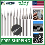 Precision Diamond Cone Burs - 10 Sizes, Ideal For Stone, Glass & Jewelry Work. Fixed Price $16.14.