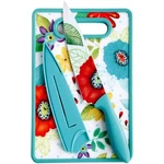 Studio California Jordana 3 Piece Cutlery Knife & Cutting Board Set Turquoise. Fixed Price $35.93.