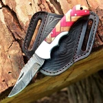 Custom Handmade Damascus Steel Folding Knife/pocket SS-17515 Pcs. Lot.... Fixed Price $62.90.