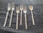6 Pieces Mixed Nasco Costellano Stainless Flatware Korea Forks Spoon. Fixed Price $14.90.