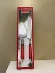 Lenox Holiday Jewel 2 Piece Dessert Set Red Handles Cake Server & Knife New. Fixed Price $34.95.