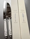 Lenox True Love Cake Knife & Server 2 Pc. Dessert Set Heart Motif New In Boxes. Fixed Price $26.90.