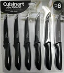 Black Cuisinart Collection 6-SET Ceramic Coated Steak Knife C55-6PCSBK. Fixed Price $22.00.