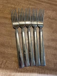 Reed & Barton 18/10 Stainless Flatware Sanderling Set Of 5 Dinner Forks. Fixed Price $35.00.