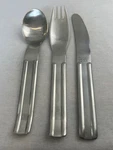 3 Pc Carl Aubock Culinar Collini Fork, Knife Spoon Austria Vintage Mcm Stainless. Fixed Price $229.00.